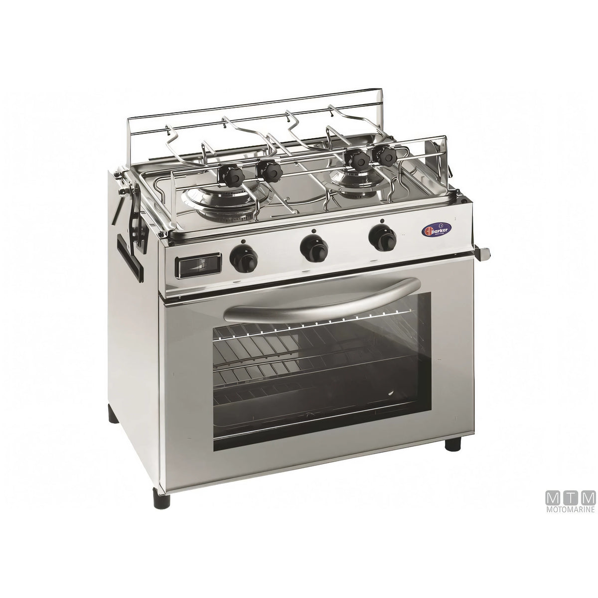 Motomarine cucina a gas Parker 2 fuochi forno inox 18/8 — 2 fuochi + forno