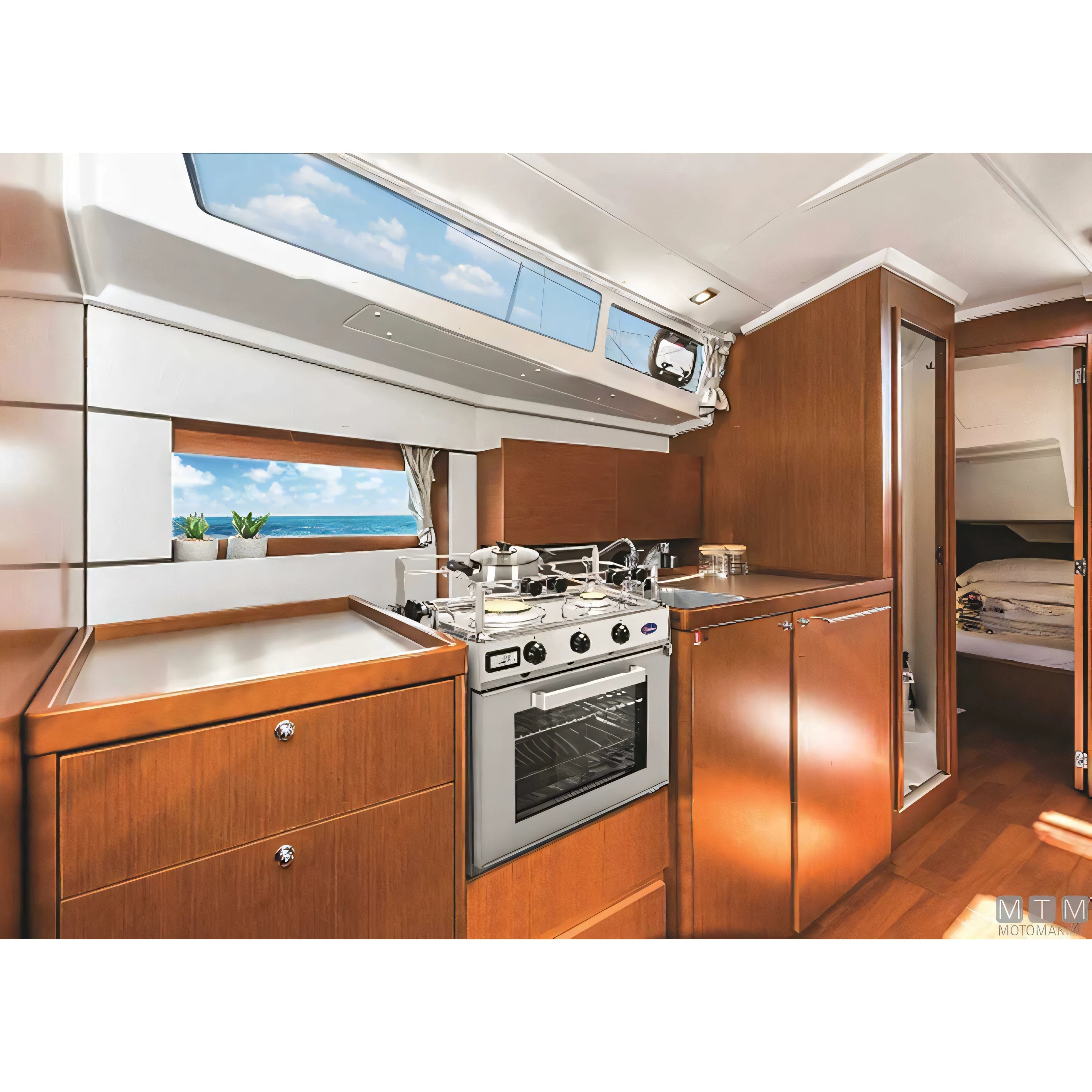 Motomarine cucina a gas Parker 2 fuochi forno inox 18/8 — 2 fuochi + forno