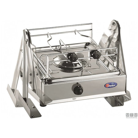 Motomarine fornello a gas Parker con cardano in acciaio inox 18/8 — 1 fuoco