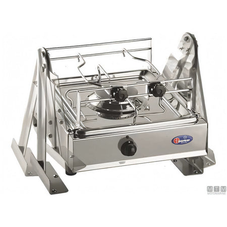 Motomarine fornello a gas Parker con cardano in acciaio inox 18/8 — 1 fuoco
