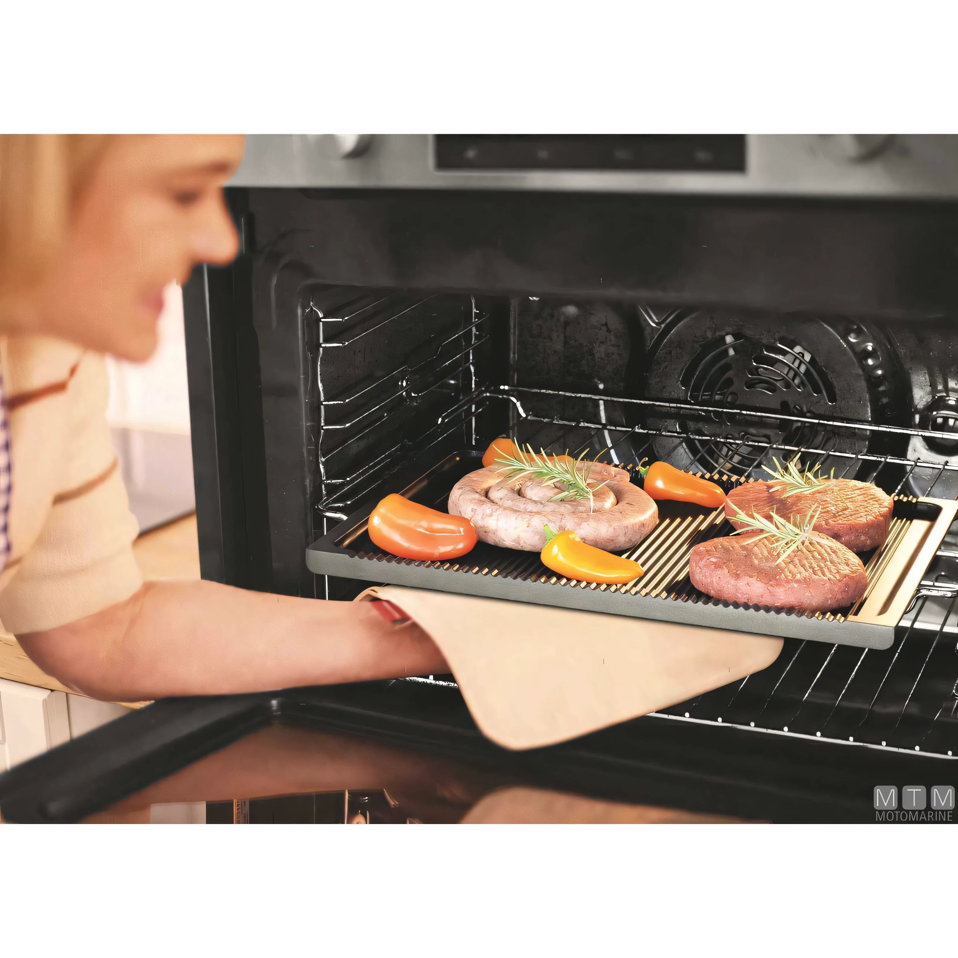 Parker piastra barbecue teflonata in alluminio — 380 x 265 mm