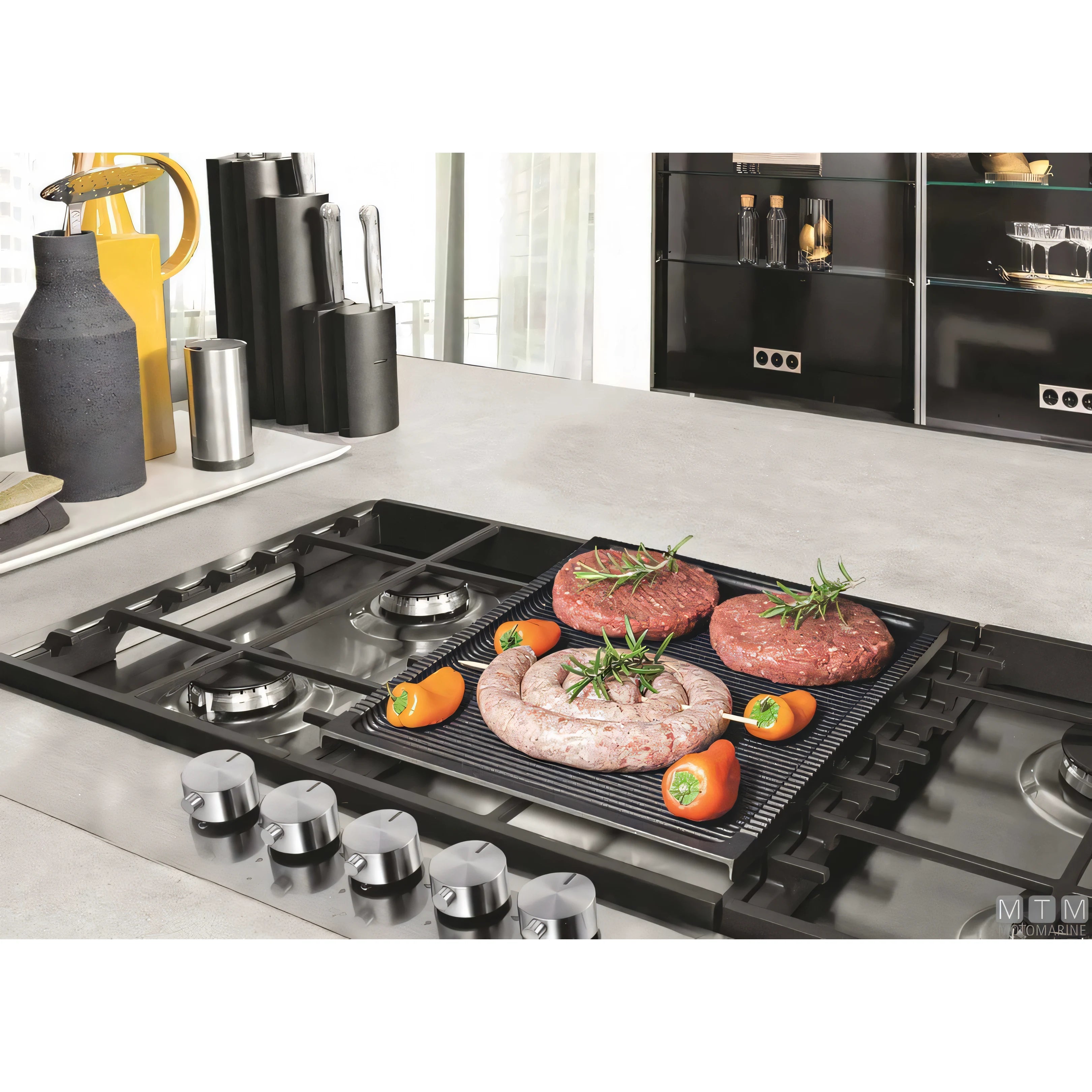 Parker piastra barbecue teflonata in alluminio — 380 x 265 mm