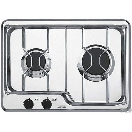 Techimpex Seafarer2 fornello a gas 2 fuochi inox 18/8 — Fornello 2 fuochi