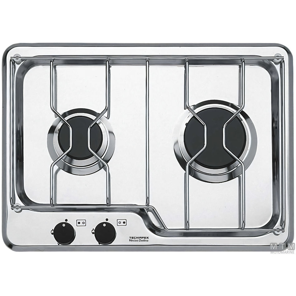 Techimpex Seafarer2 fornello a gas 2 fuochi inox 18/8 — Fornello 2 fuochi