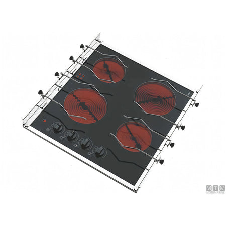 Piano cottura Techimpex a piastre radianti da incasso — 4 fuochi
