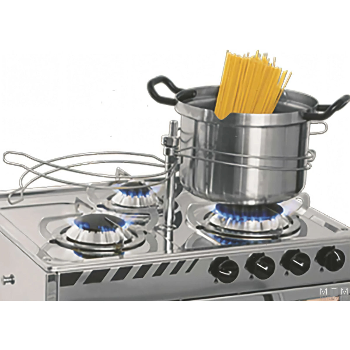 Can Fornello 2 Fuochi Chrystal 2 vetro temperato — Fermapentole Hoodiny inox