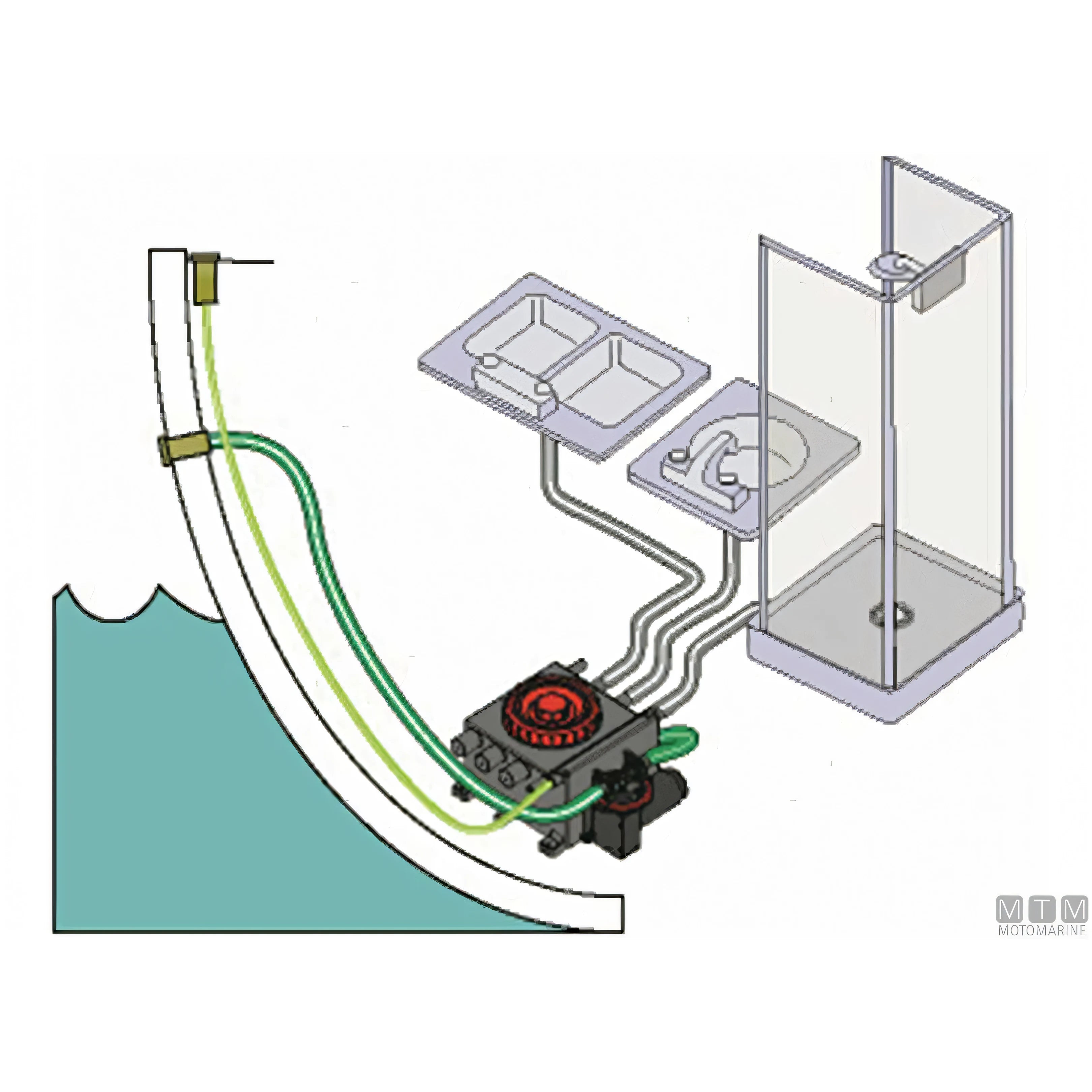 Johnson-SPX serbatoio raccolta acque grigie — 12/24V