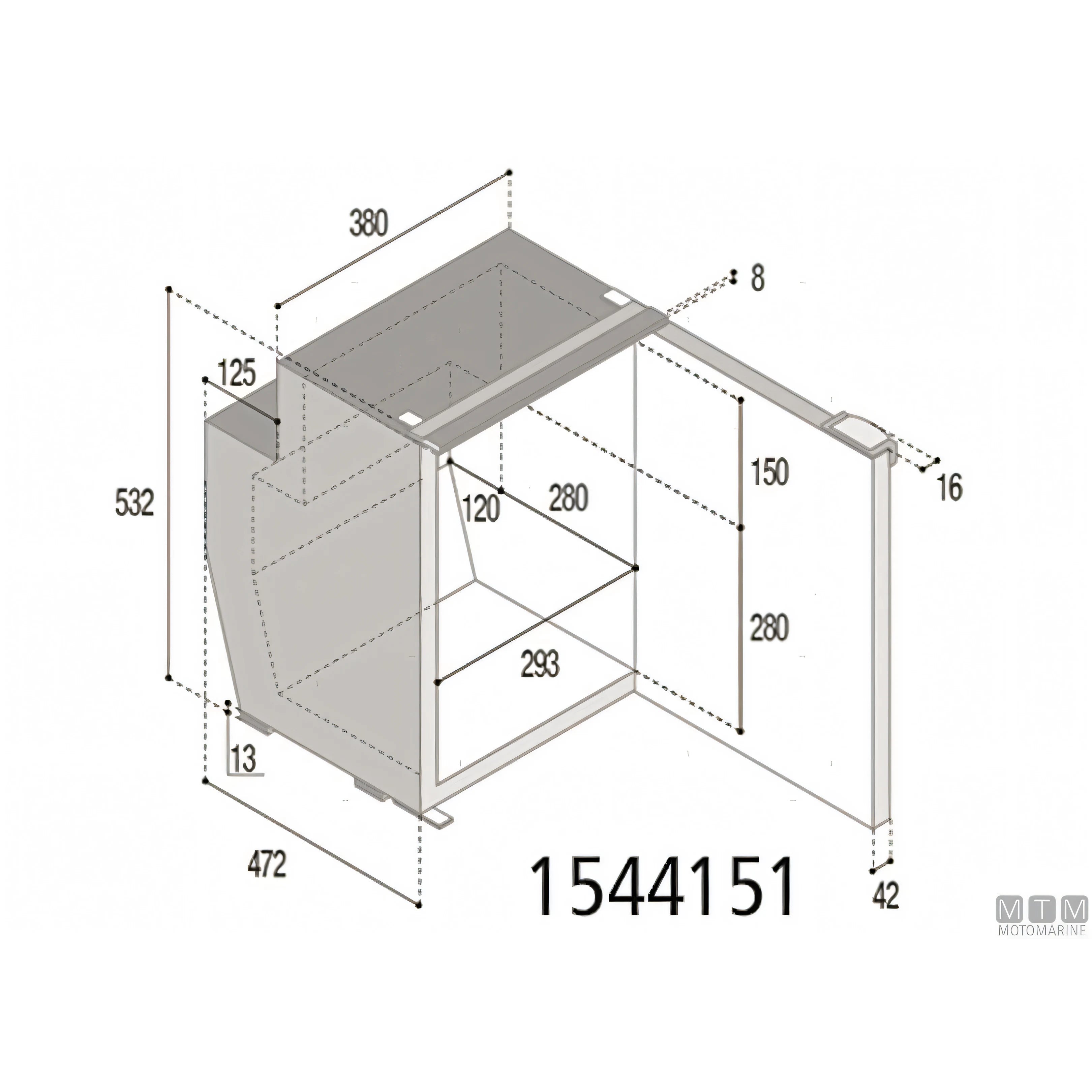 Frigorifero Vitrifrigo compressore interno serie C — 51L Grigio