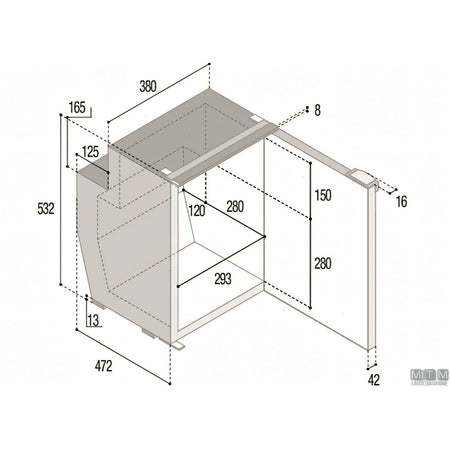 Frigorifero Vitrifrigo compressore interno serie C — 51L Nero