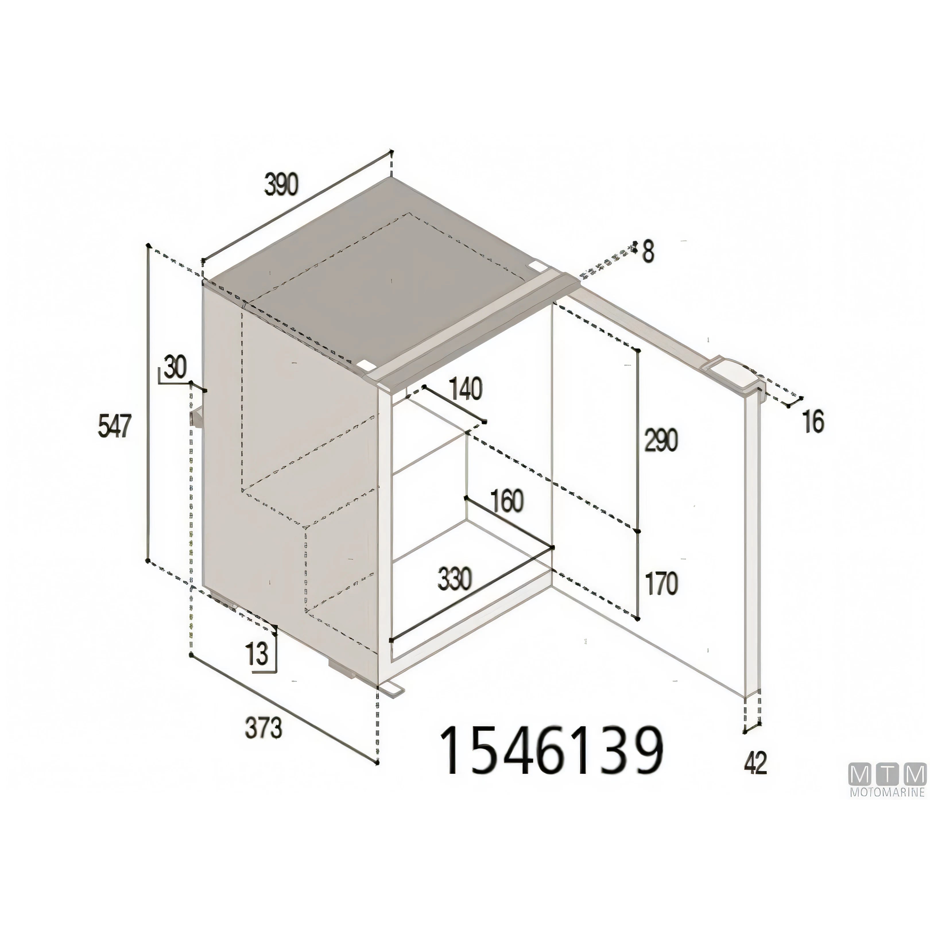 Frigorifero Vitrifrigo compressore interno serie C — 39L Grigio