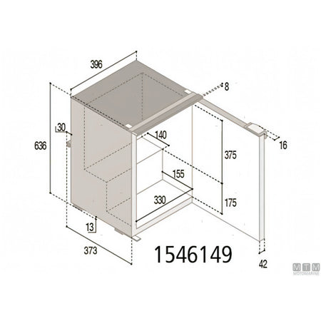 Frigorifero Vitrifrigo compressore interno serie C — 39L Grigio
