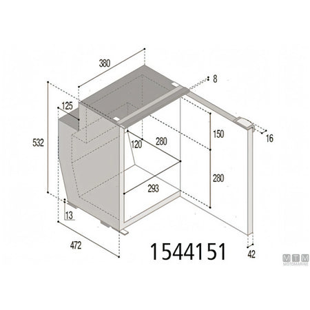Frigorifero Vitrifrigo compressore interno serie C — 39L Grigio