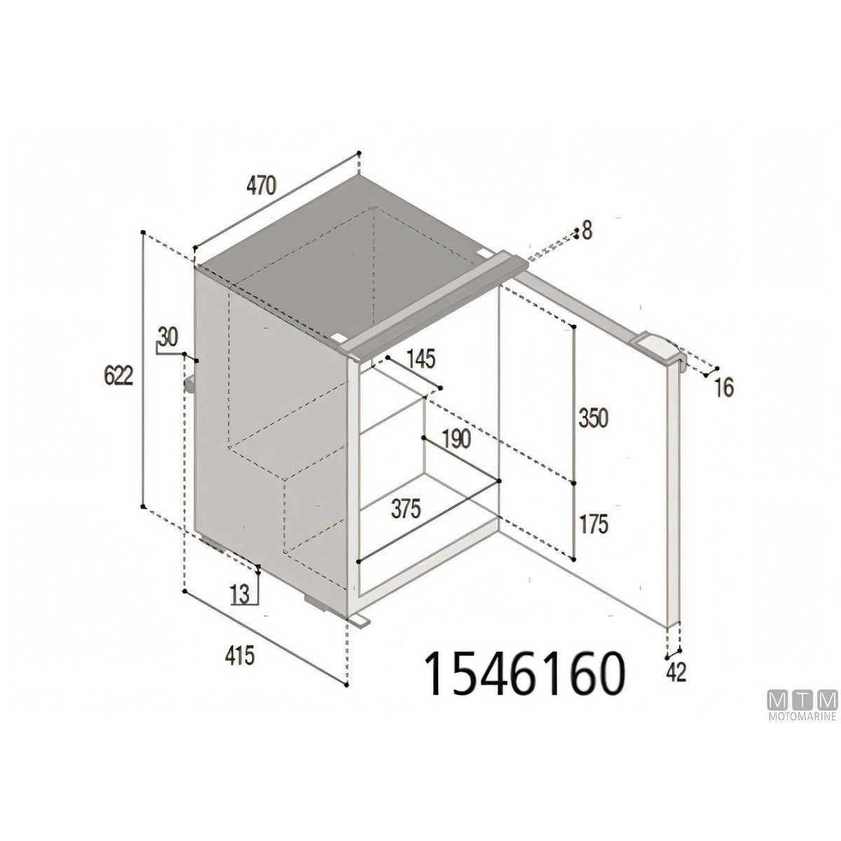 Frigorifero Vitrifrigo compressore interno serie C — 39L Grigio