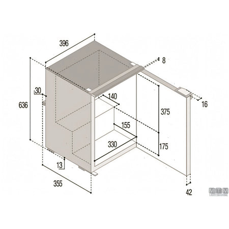 Frigorifero Vitrifrigo compressore interno serie C — 39L Grigio