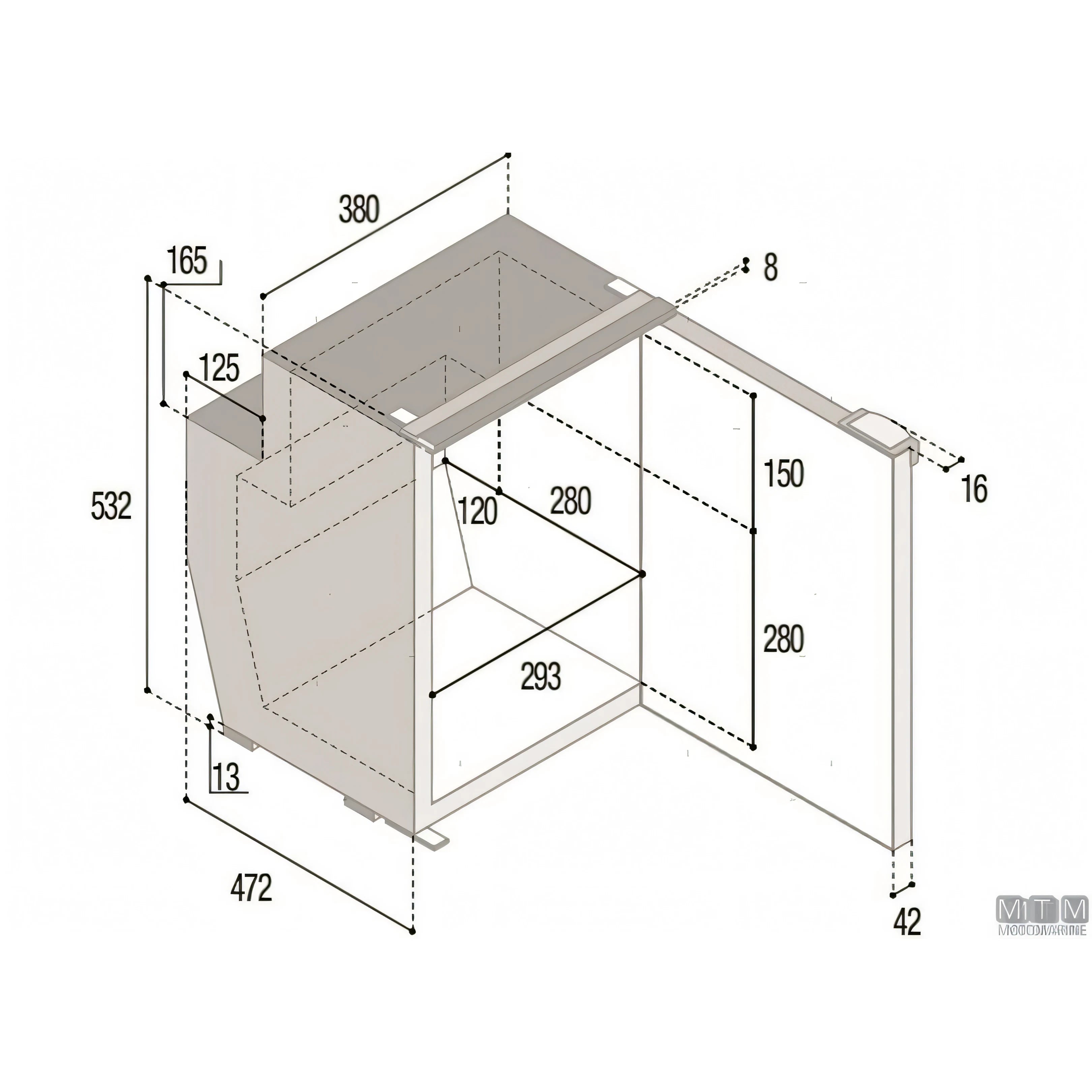 Frigorifero Vitrifrigo compressore interno serie C — 39L Grigio