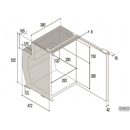 Frigorifero Vitrifrigo compressore interno serie C — 39L Grigio