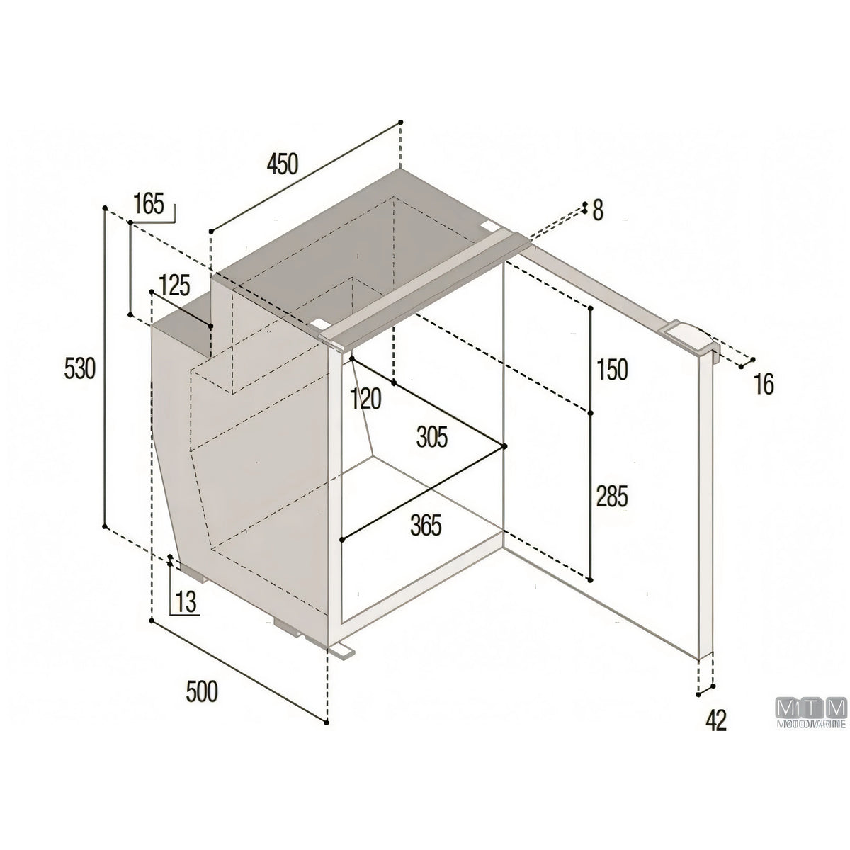 Frigorifero Vitrifrigo compressore interno serie C — 39L Grigio