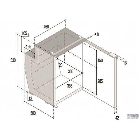 Frigorifero Vitrifrigo compressore interno serie C — 39L Grigio