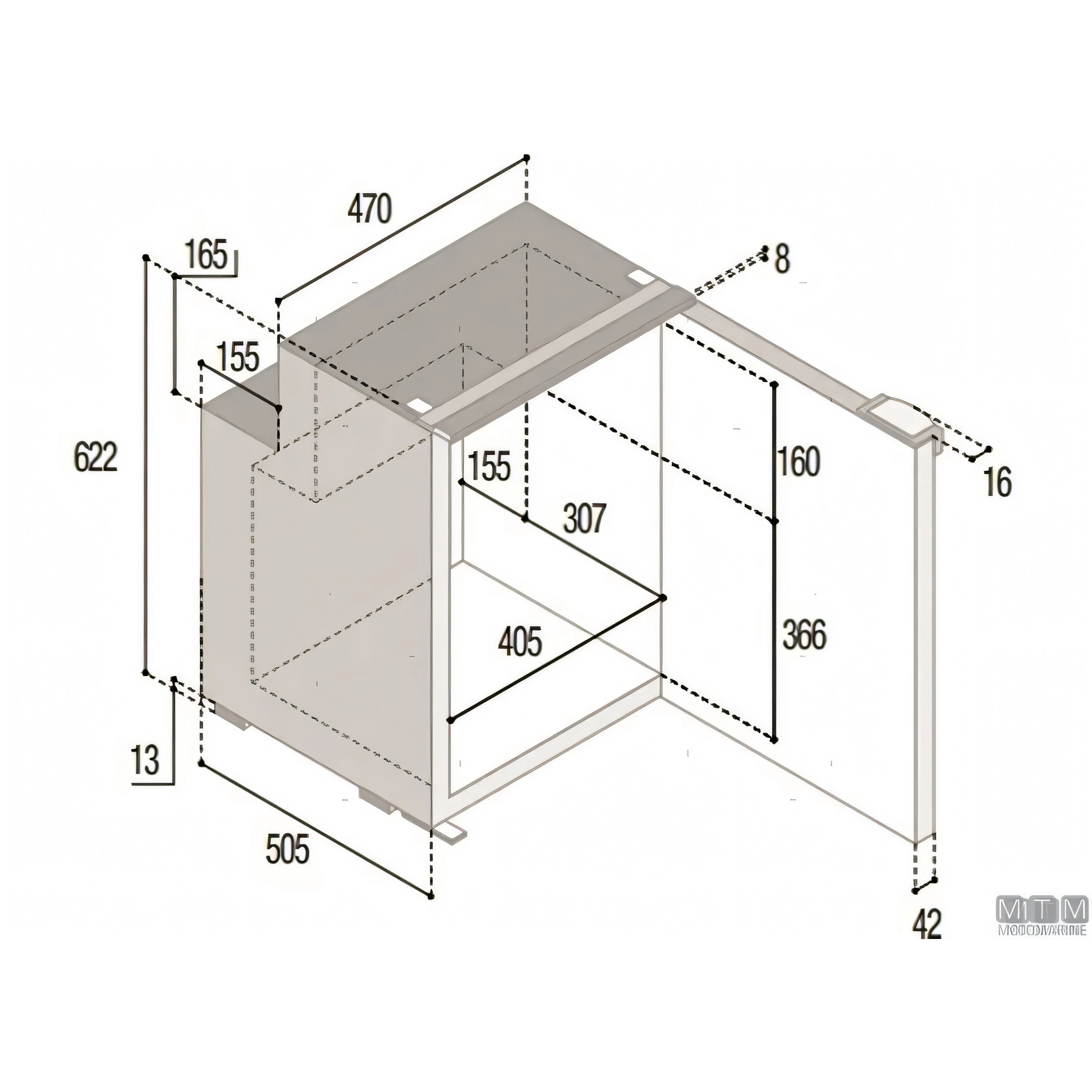 Frigorifero Vitrifrigo compressore interno serie C — 39L Grigio