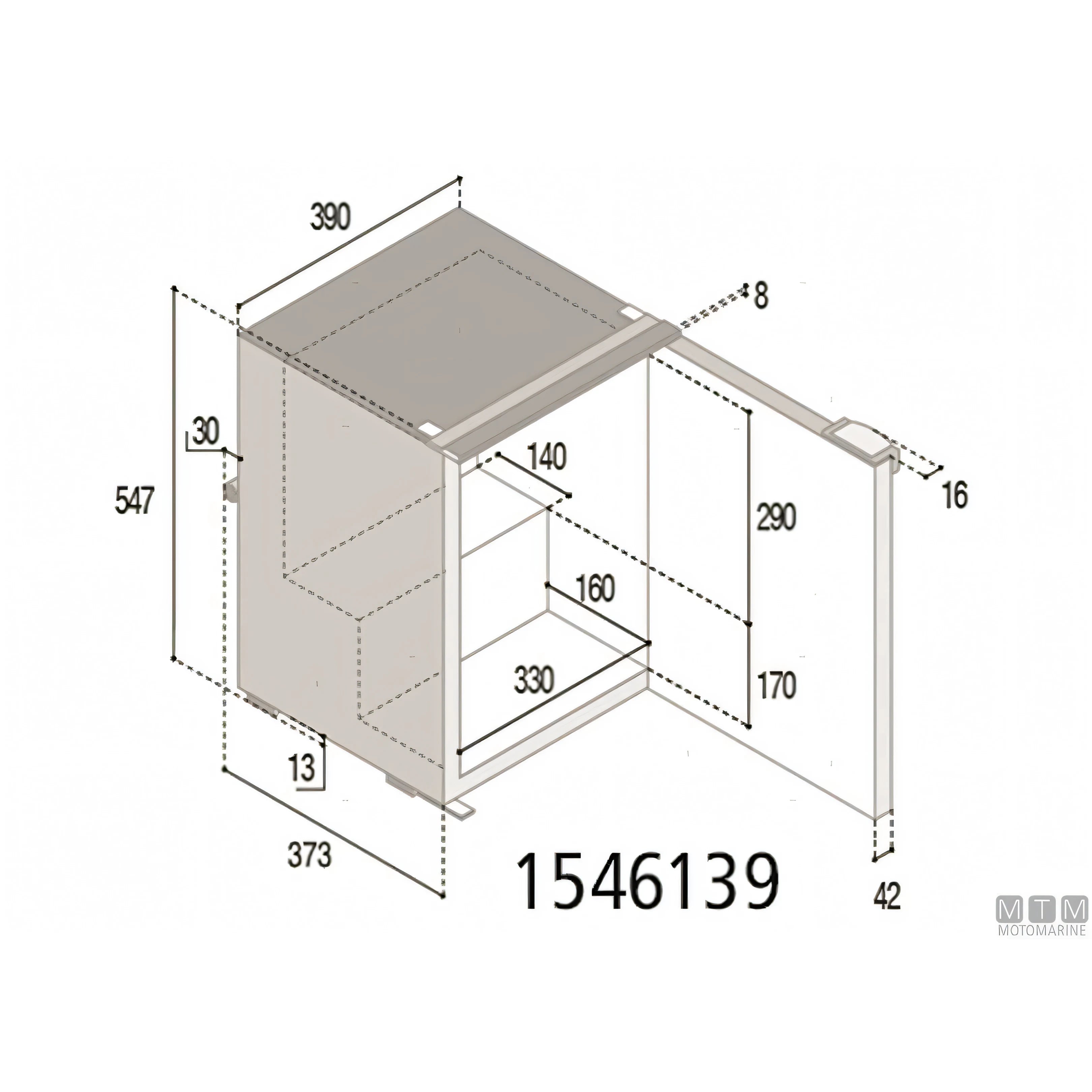 Frigorifero Vitrifrigo compressore interno serie C — 39L Grigio