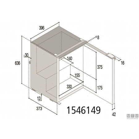 Frigorifero Vitrifrigo compressore interno serie C — 50L Grigio