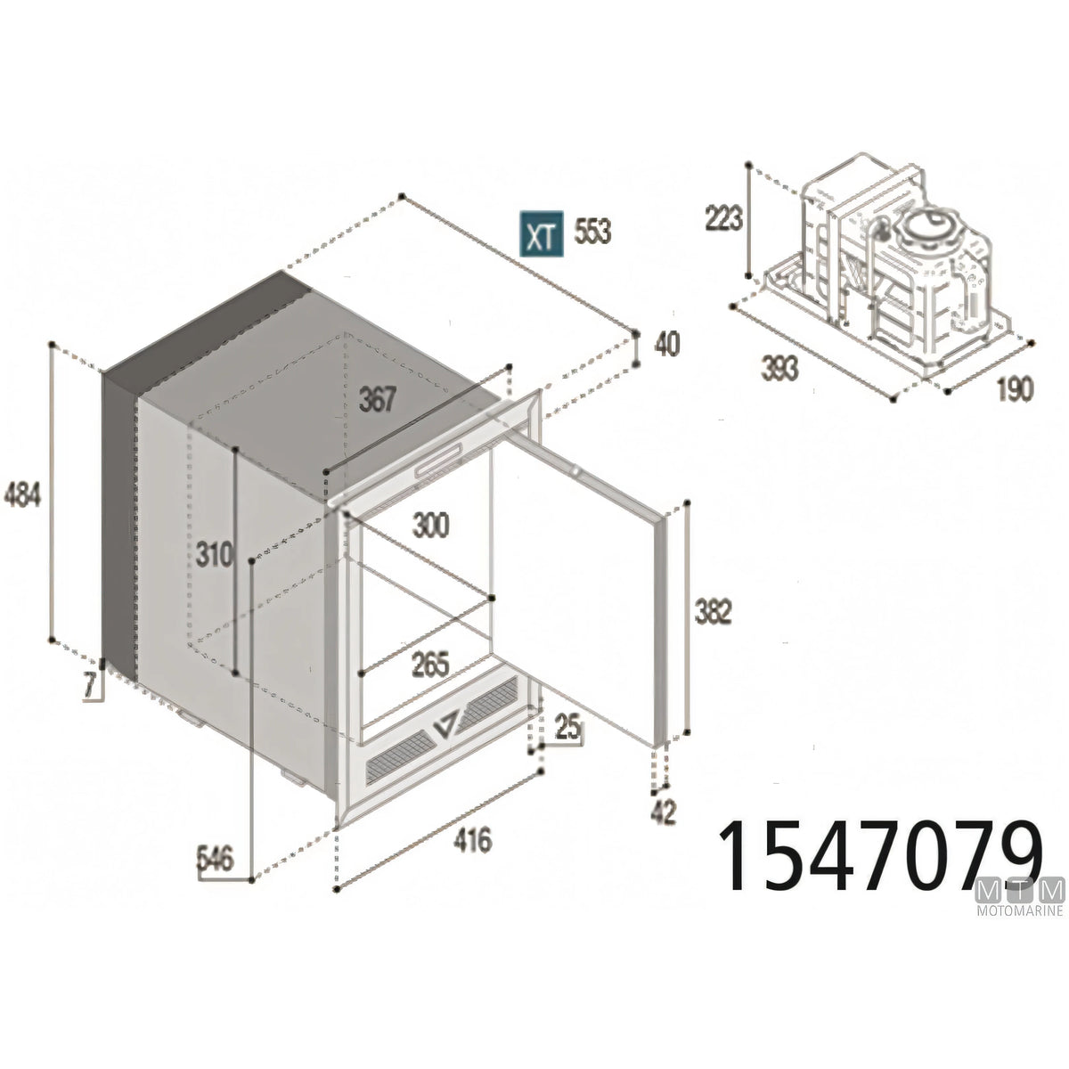 Vitrifrigo fabbricatore di ghiaccio VF IM CL OCX2 — XT Refill Compact