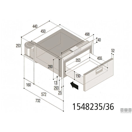 Vitrifrigo congelatore a cassetto DW35 acciaio inox — 35 L