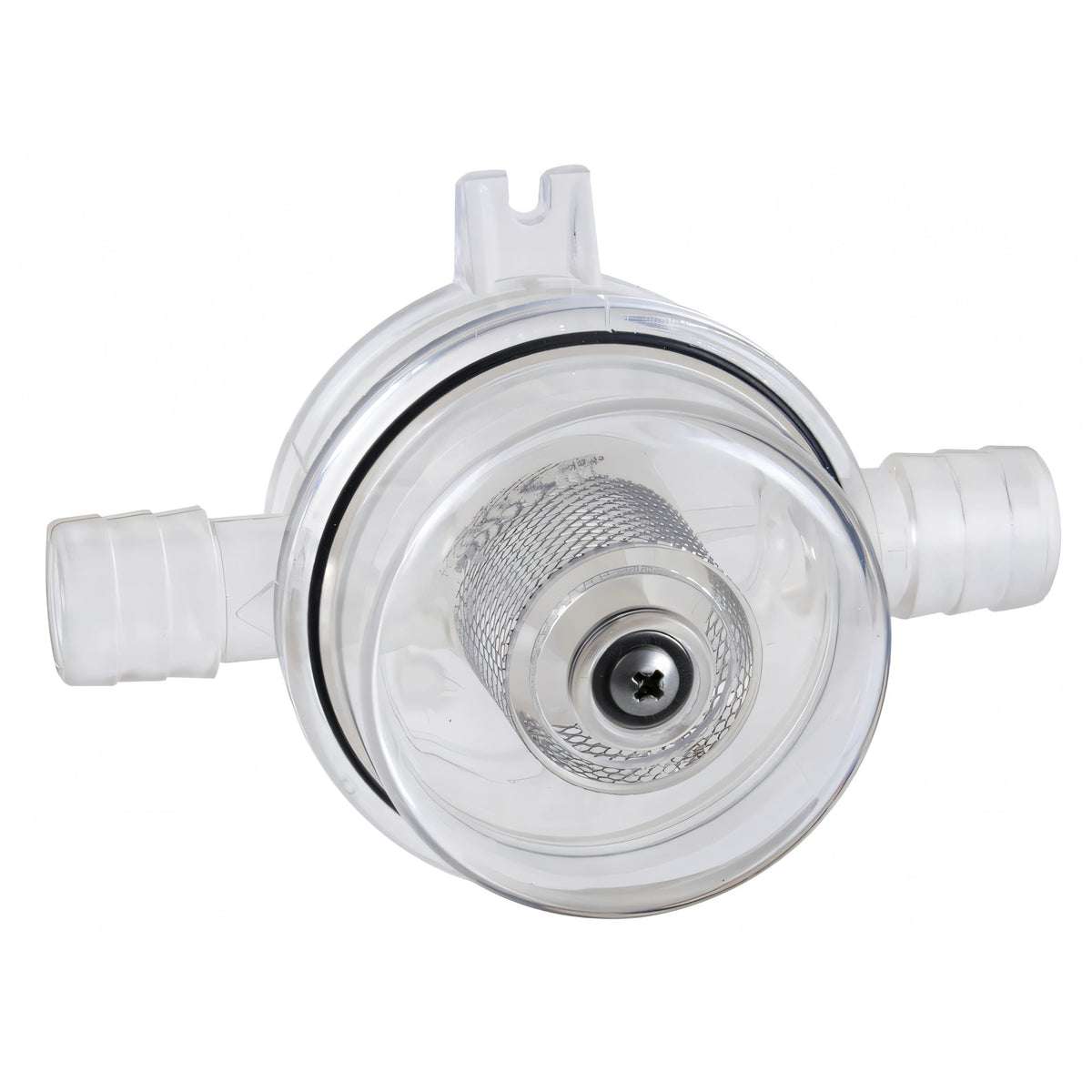Pompa di sentina a membrana Geiser Osculati 12V, corpo nero in nylon con piastre in acciaio inox e motore nero — vista 2
