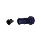 Scarico dritto plastica blu navy con valvola non ritorno e guarnizione nera, pompe Attwood 3/4" 1" | Onautica