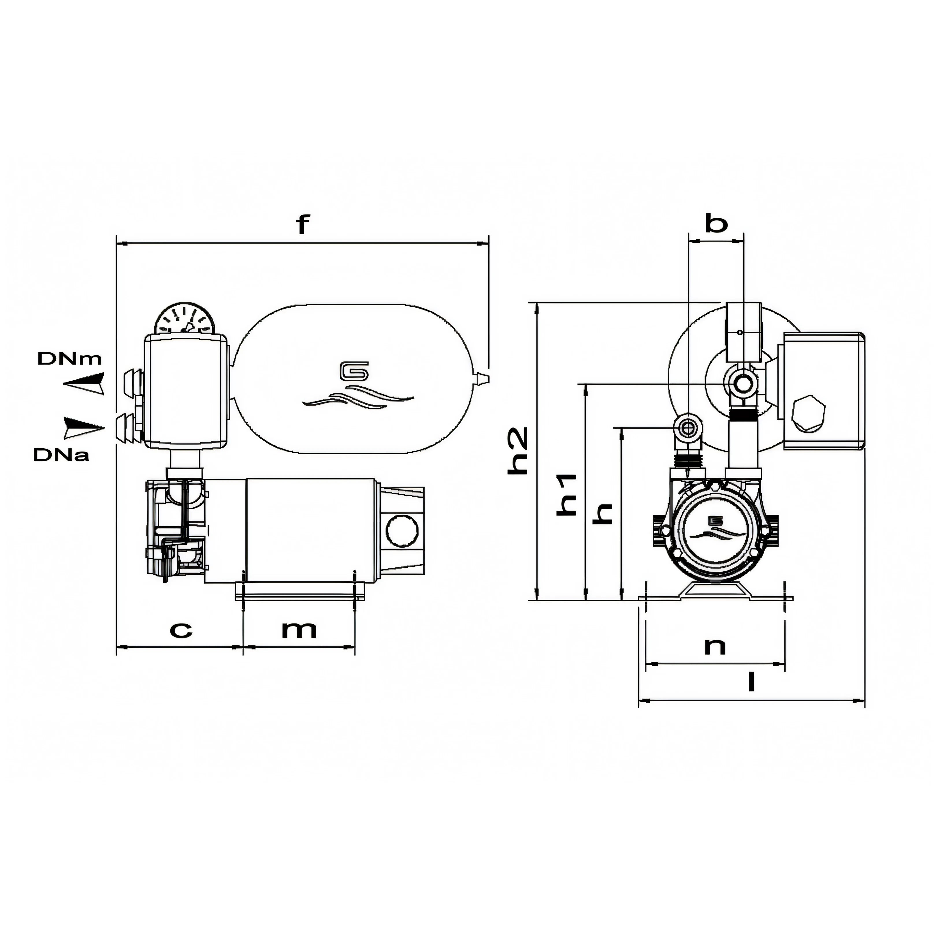 Autoclave Idromini ACB, disegno tecnico