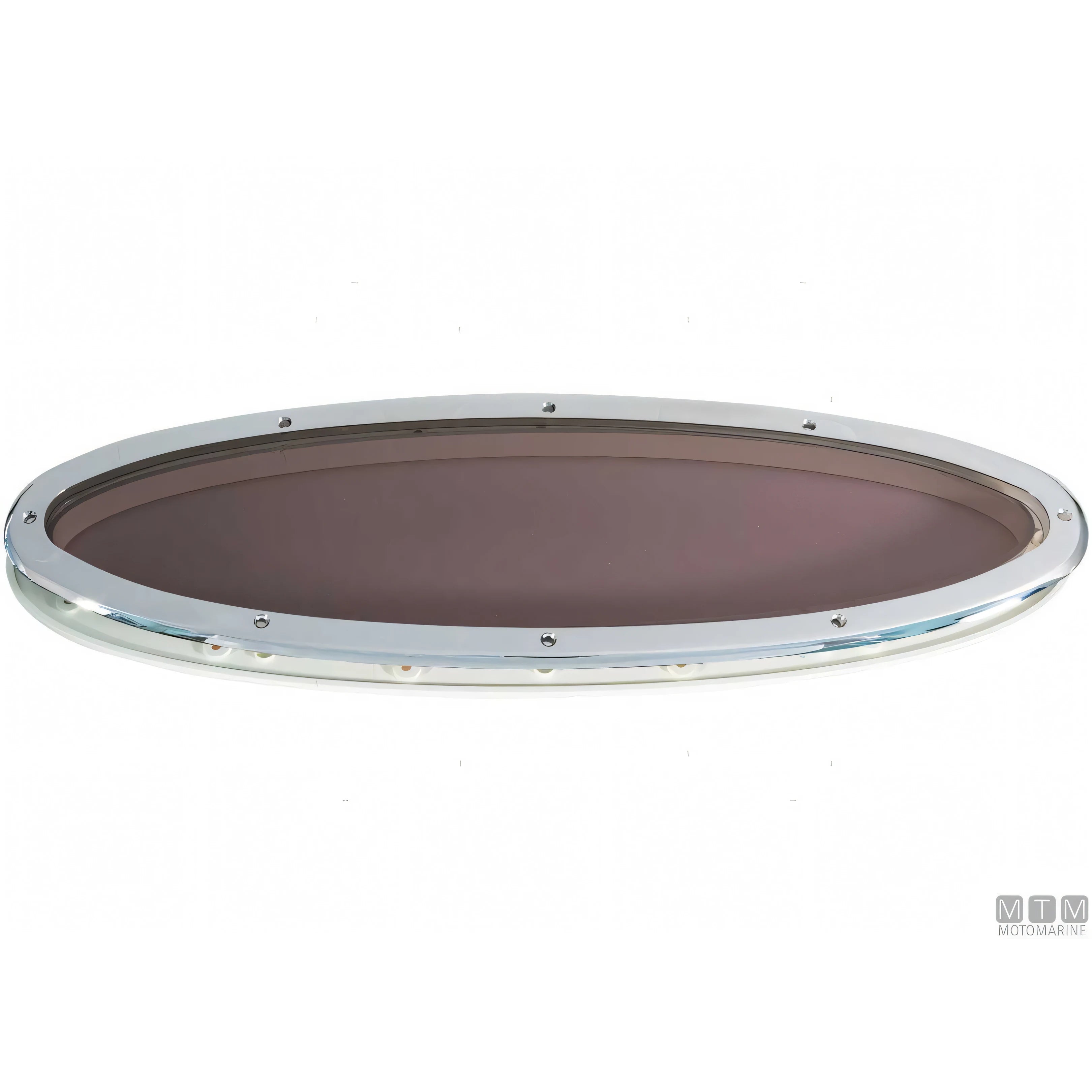 Oblò ovale fisso Can SB in acciaio inox — 127x400 mm