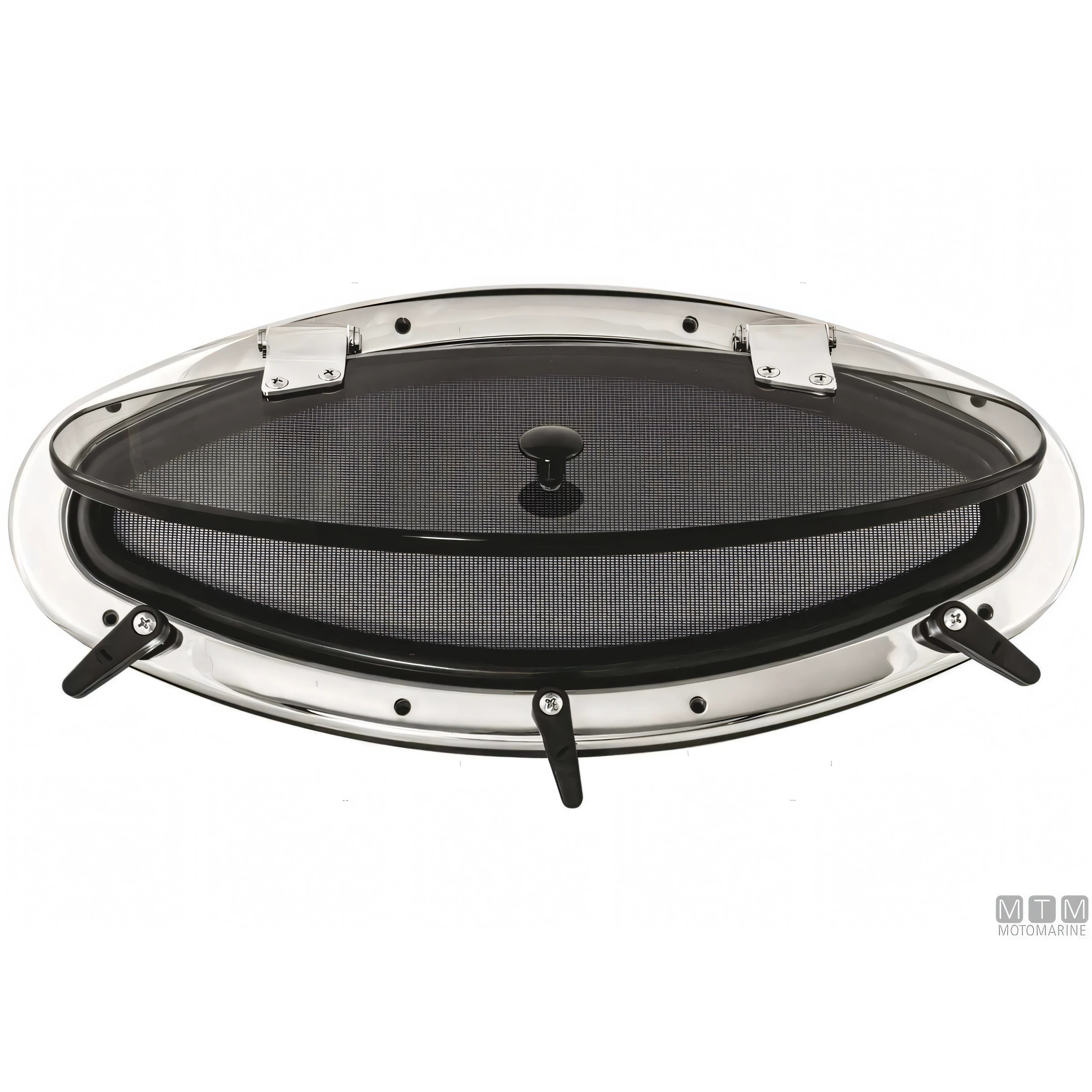 Motomarine oblò ovale apribile in acciaio inox — 203 x 461 mm