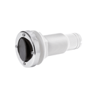 Scarico nylon bianco 1"1/2 testa inox con portagomma Ø38mm e valvola di non ritorno | Onautica