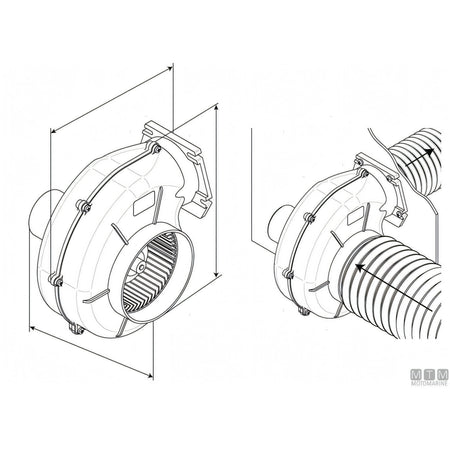 Ocean aspiratore flangiato HD ventilazione — HD 550 - 12V