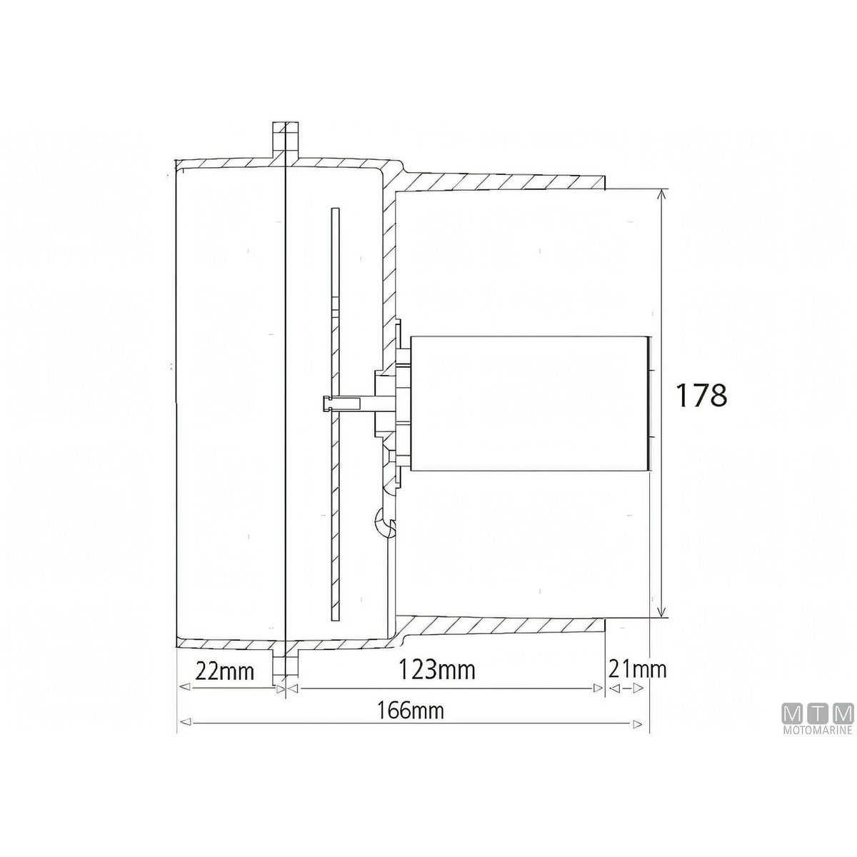 Aspiratore Ocean Flow in linea per ventilazione barca — Flow 750 - 12V