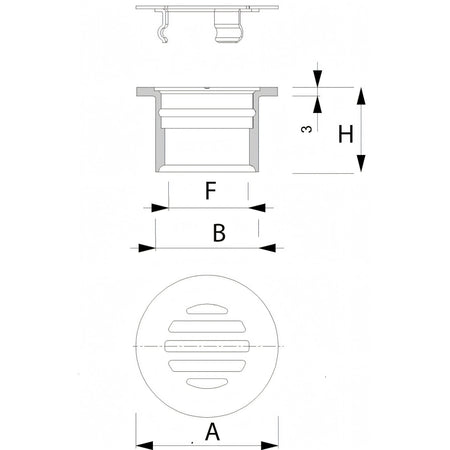 Scarico Foresti, disegno tecnico