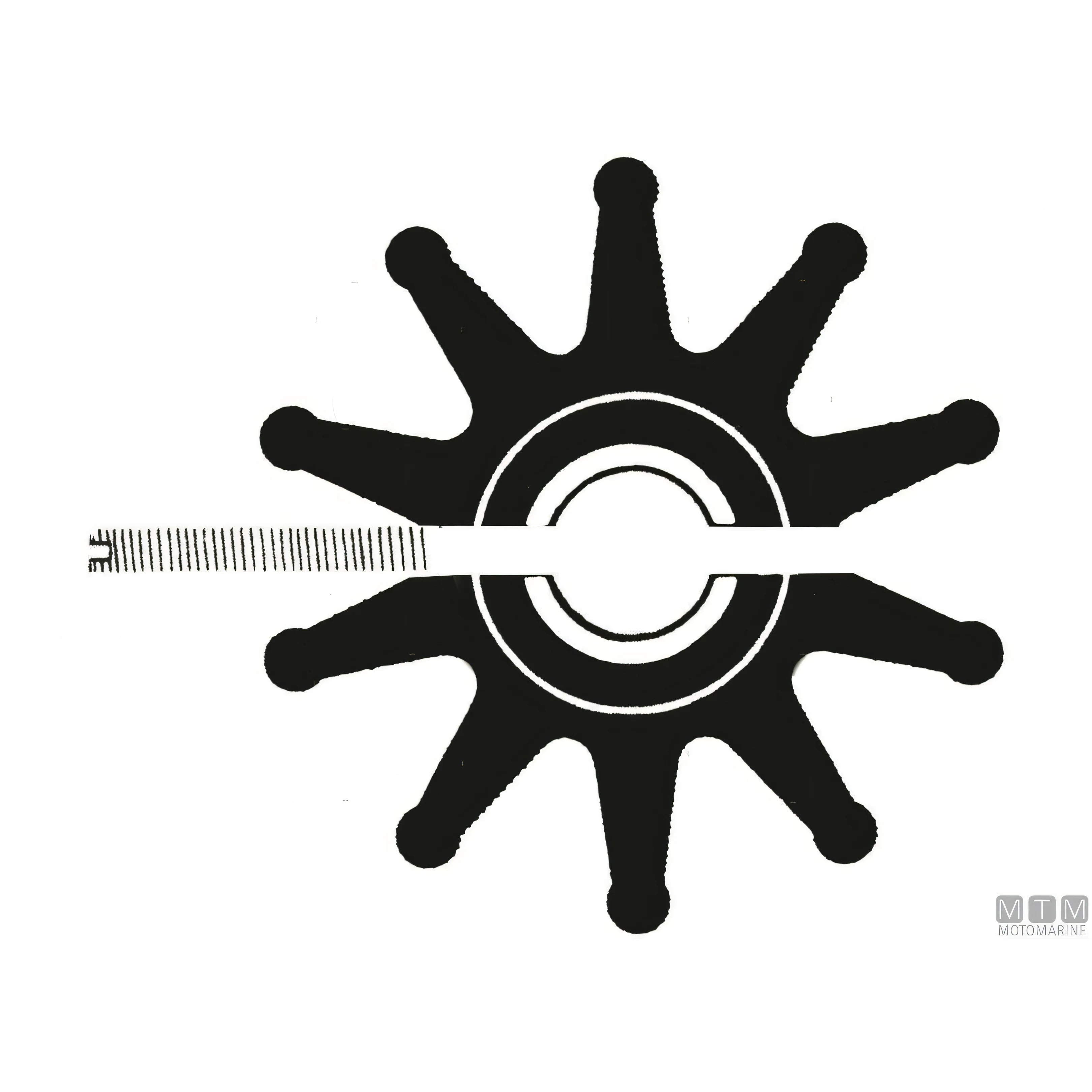 Girante Jabsco 51mm in neoprene — Rif. 18653-0001