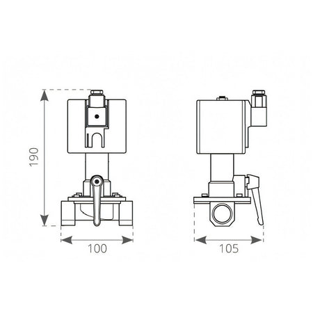 Elettrovalvola Quick, disegno tecnico