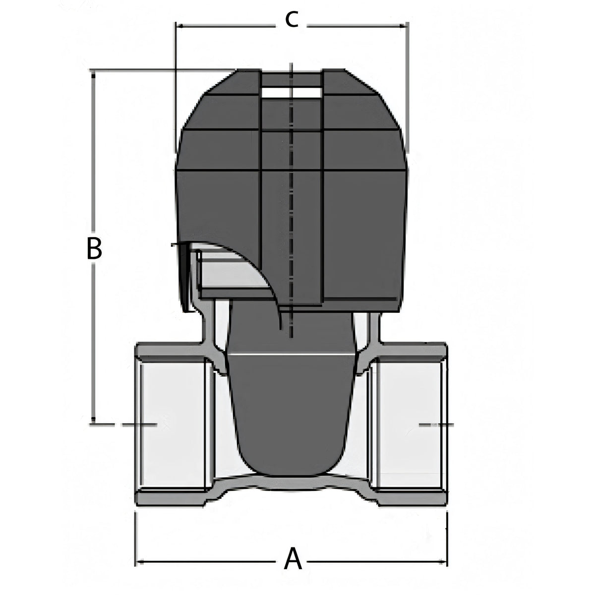 Valvola antiblocco Guidi, disegno tecnico
