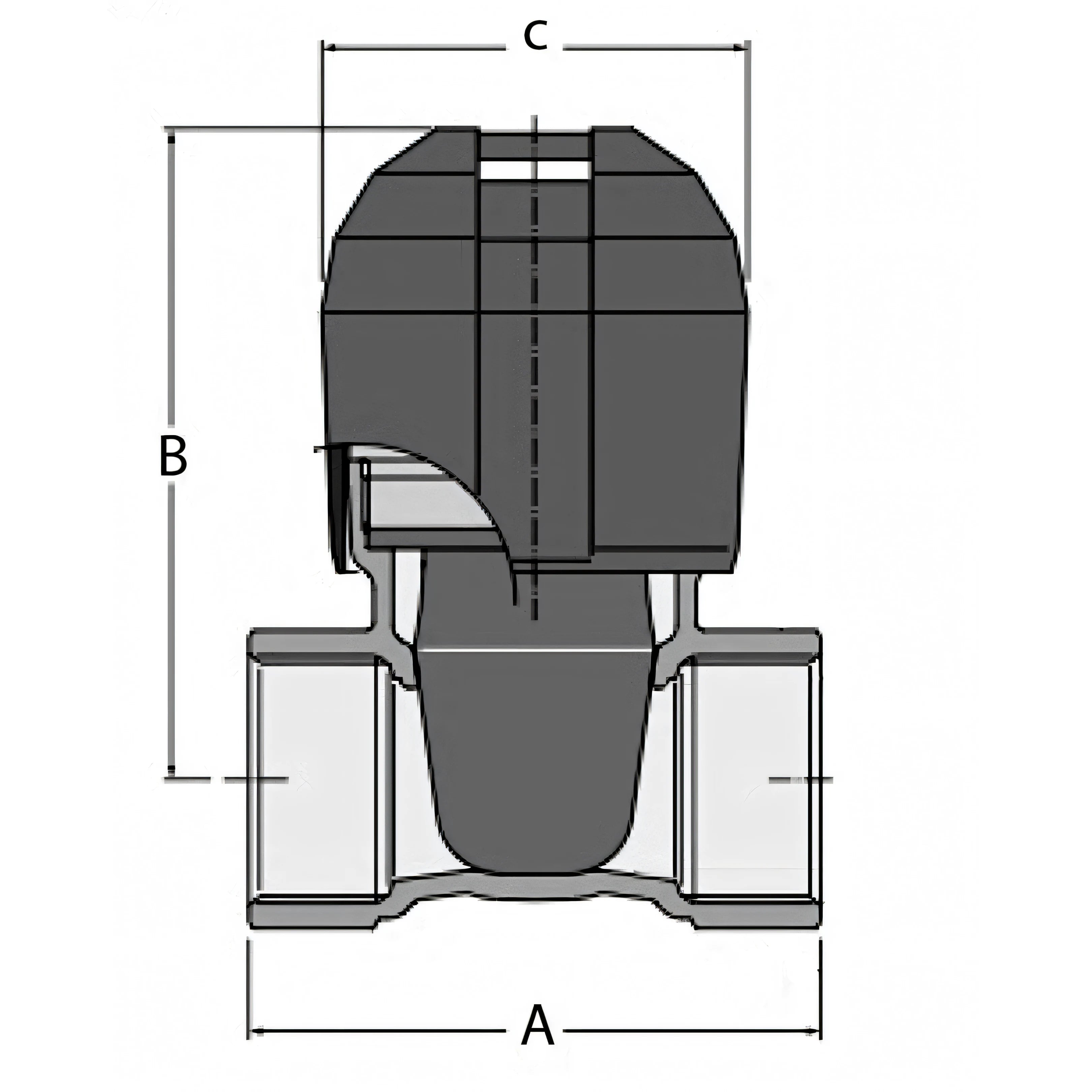 Valvola antiblocco Guidi, disegno tecnico