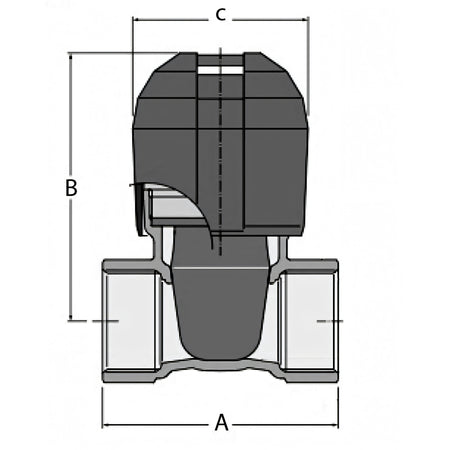 Valvola antiblocco Guidi, disegno tecnico