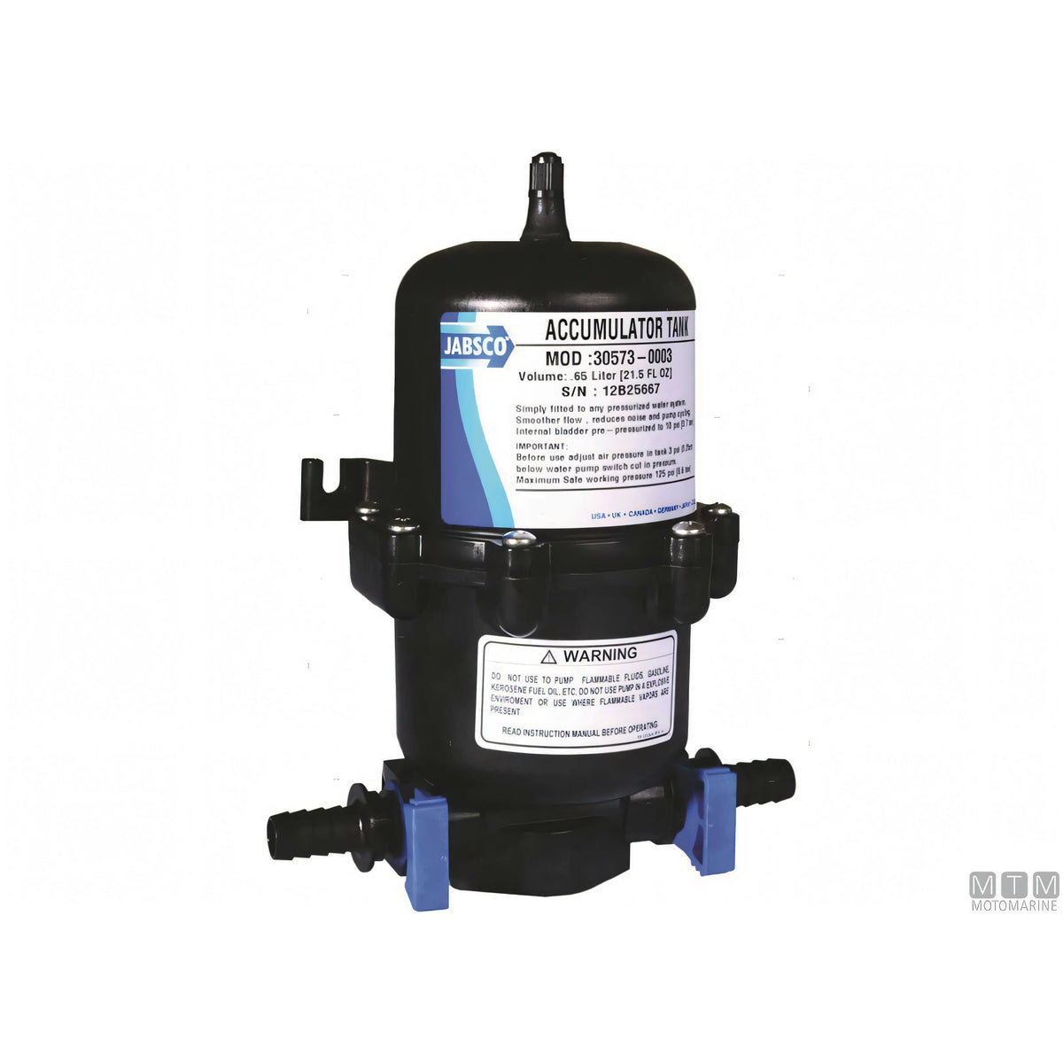 Jabsco serbatoio di accumulo per pompa autoclave — 0,65 L