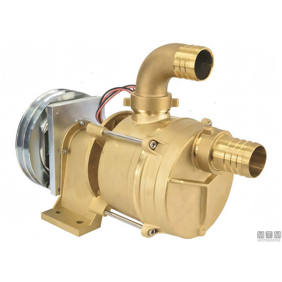 Motomarine pompa raffreddamento motore serie IFE in ottone con frizione elettromagnetica — Ø 30mm - 12V