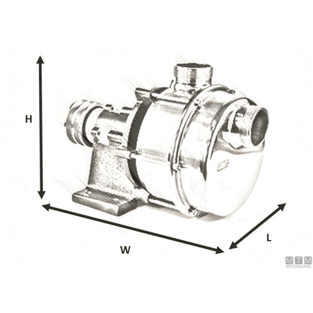 MTM pompa raffreddamento motore serie IFE in ottone con frizione elettromagnetica — Ø 40mm - 24V