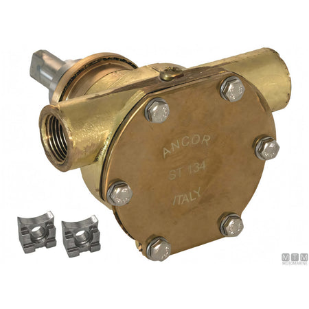 Ancor pompa di raffreddamento ST134 in bronzo con girante in neoprene — Ø 3/8"
