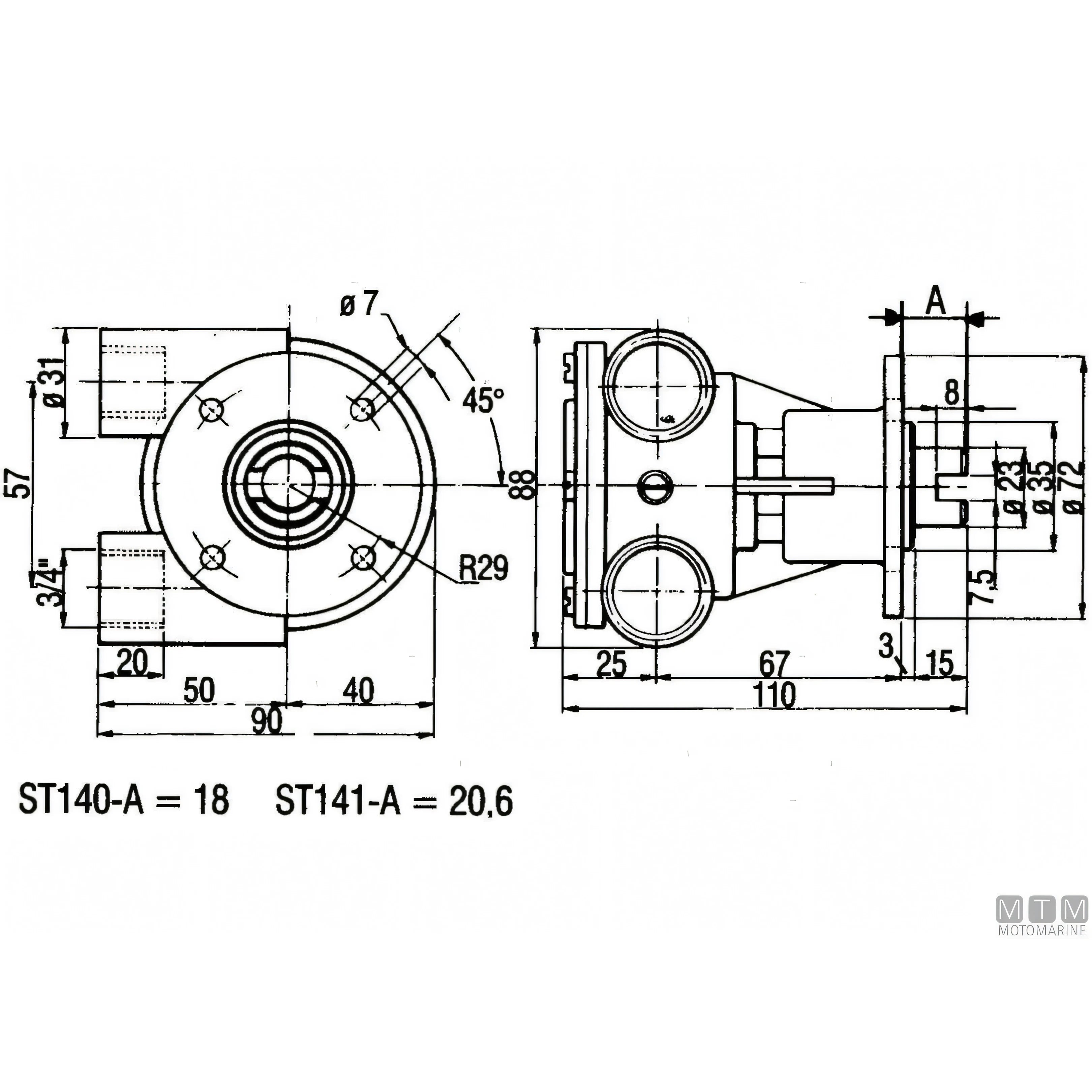Ancor Pompa Raffreddamento ST147 in Bronzo — 3/4"