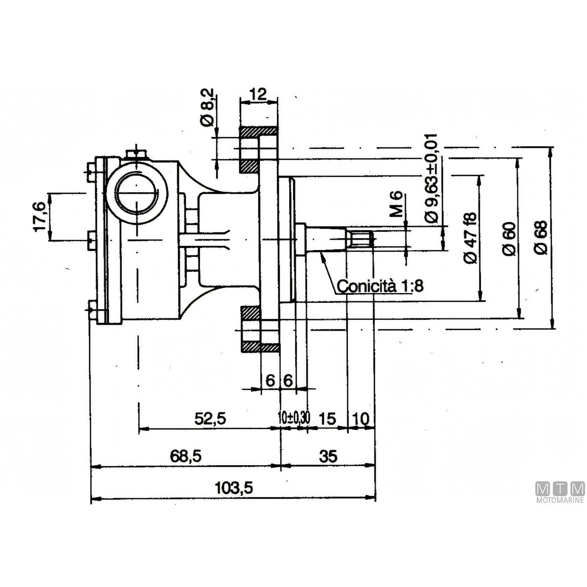 Ancor Pompa di raffreddamento ST139 in bronzo — 3/8"