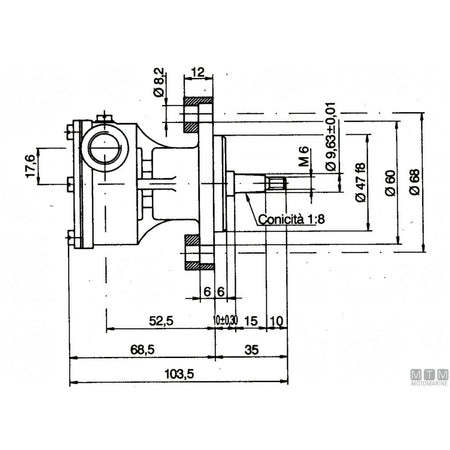 Ancor Pompa di raffreddamento ST139 in bronzo — 3/8"