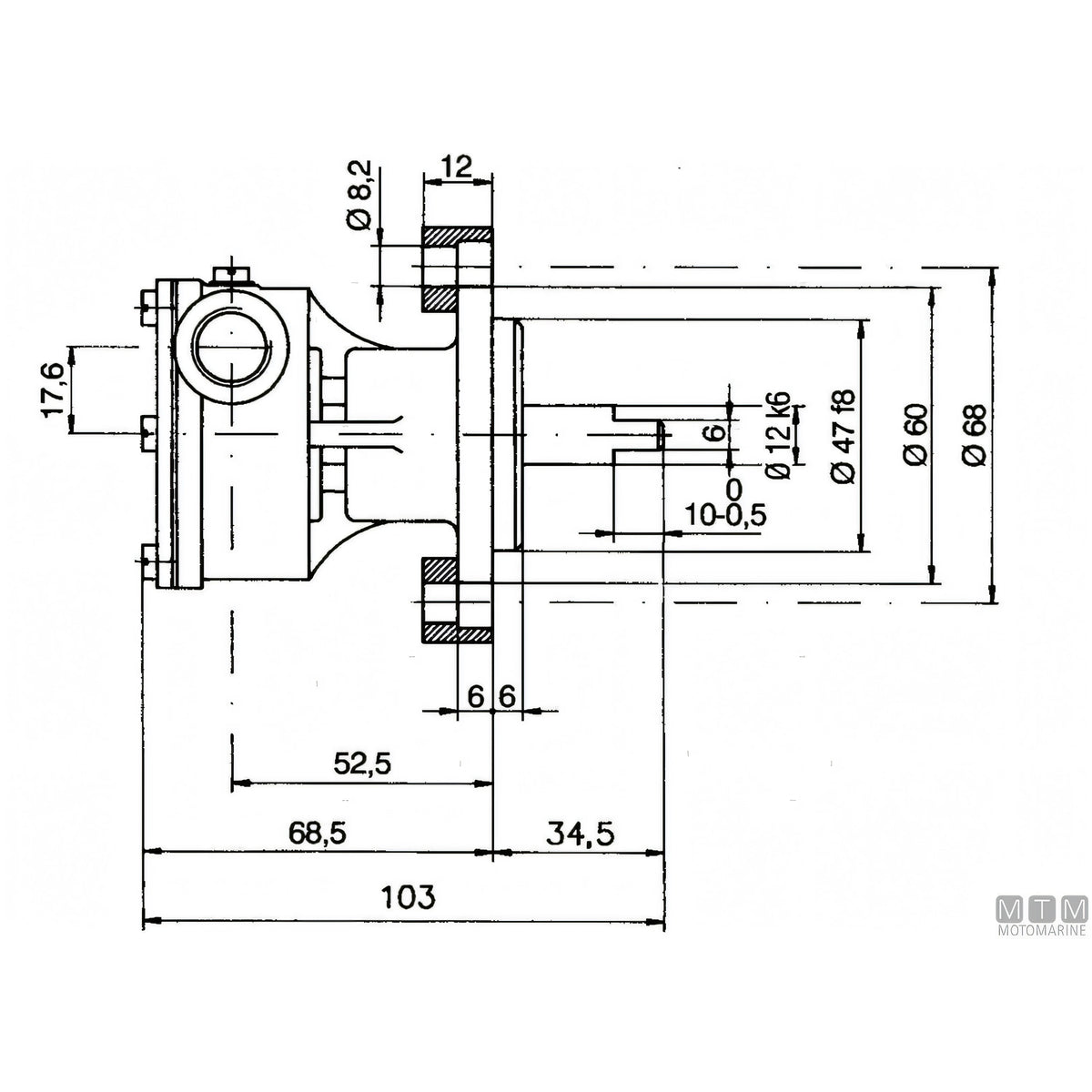 Ancor Pompa di Raffreddamento ST137 Bronzo — 3/8"