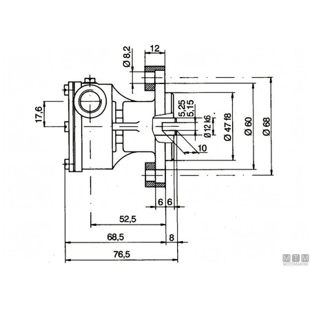 Ancor pompa raffreddamento ST 138 in bronzo — ø 3/8"